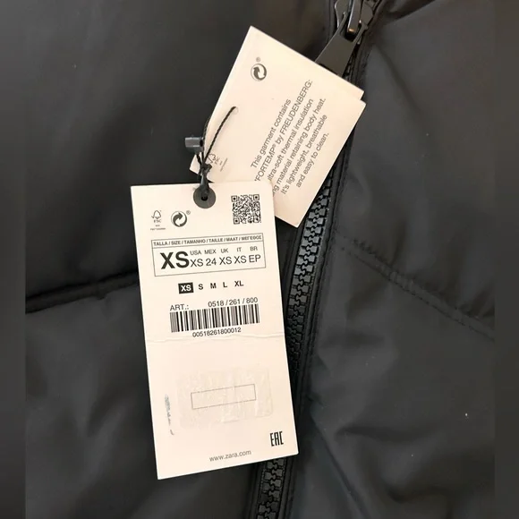 ZARA COMFORTEMP® Thermal Insulation Long Puffer Coat Black